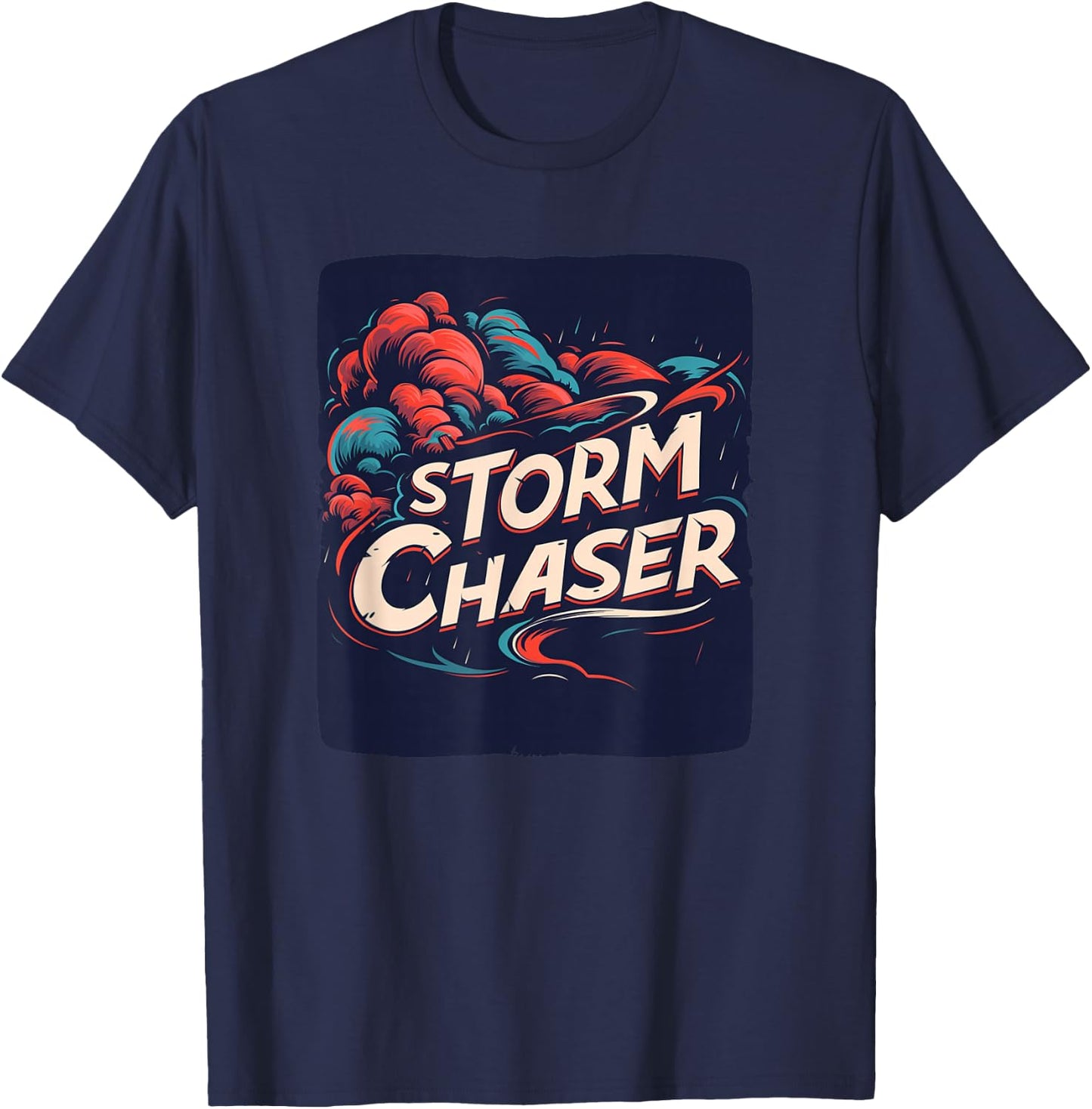 Storm Chaser with colorful Clouds Costume T-Shirt - T-Shirt | Navy