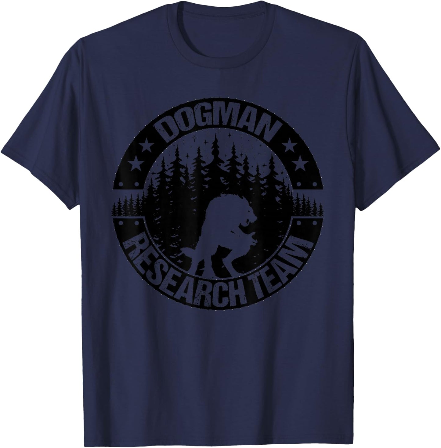 Cryptid Dogman Research Team Women Cryptozoology T-Shirt - T-Shirt | Navy