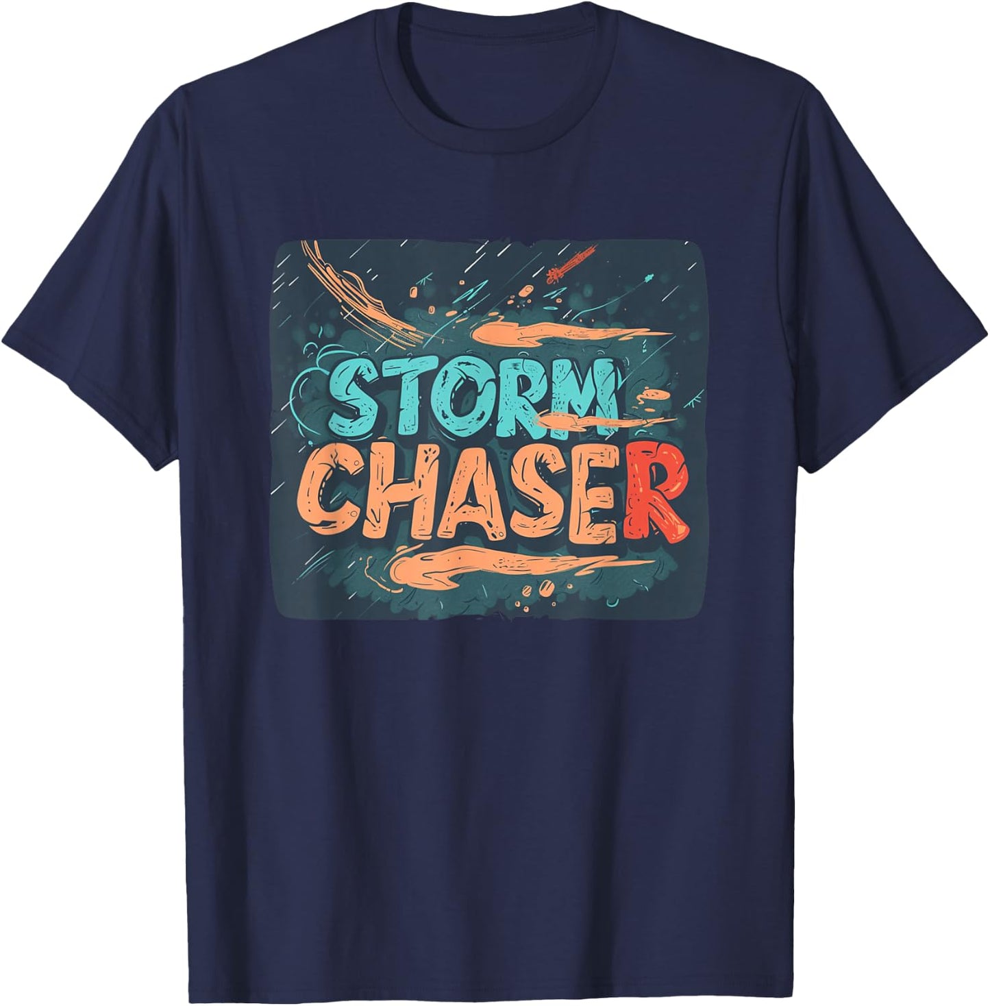 Multicolor Storm Chaser Costume for Adults and Kids T-Shirt - T-Shirt | Navy