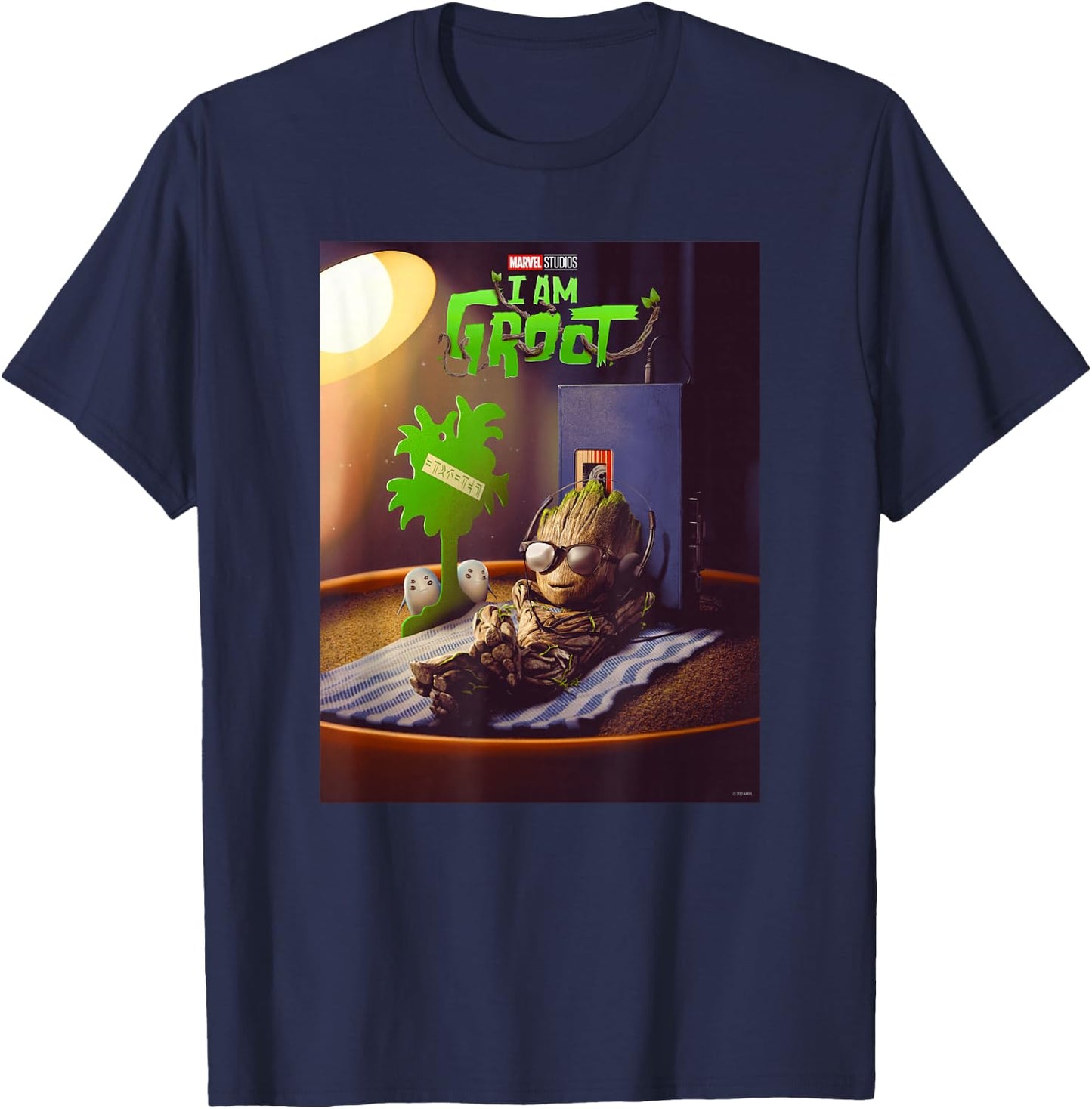 Marvel Studios I Am Groot Poster , black T-Shirt - T-Shirt | Navy