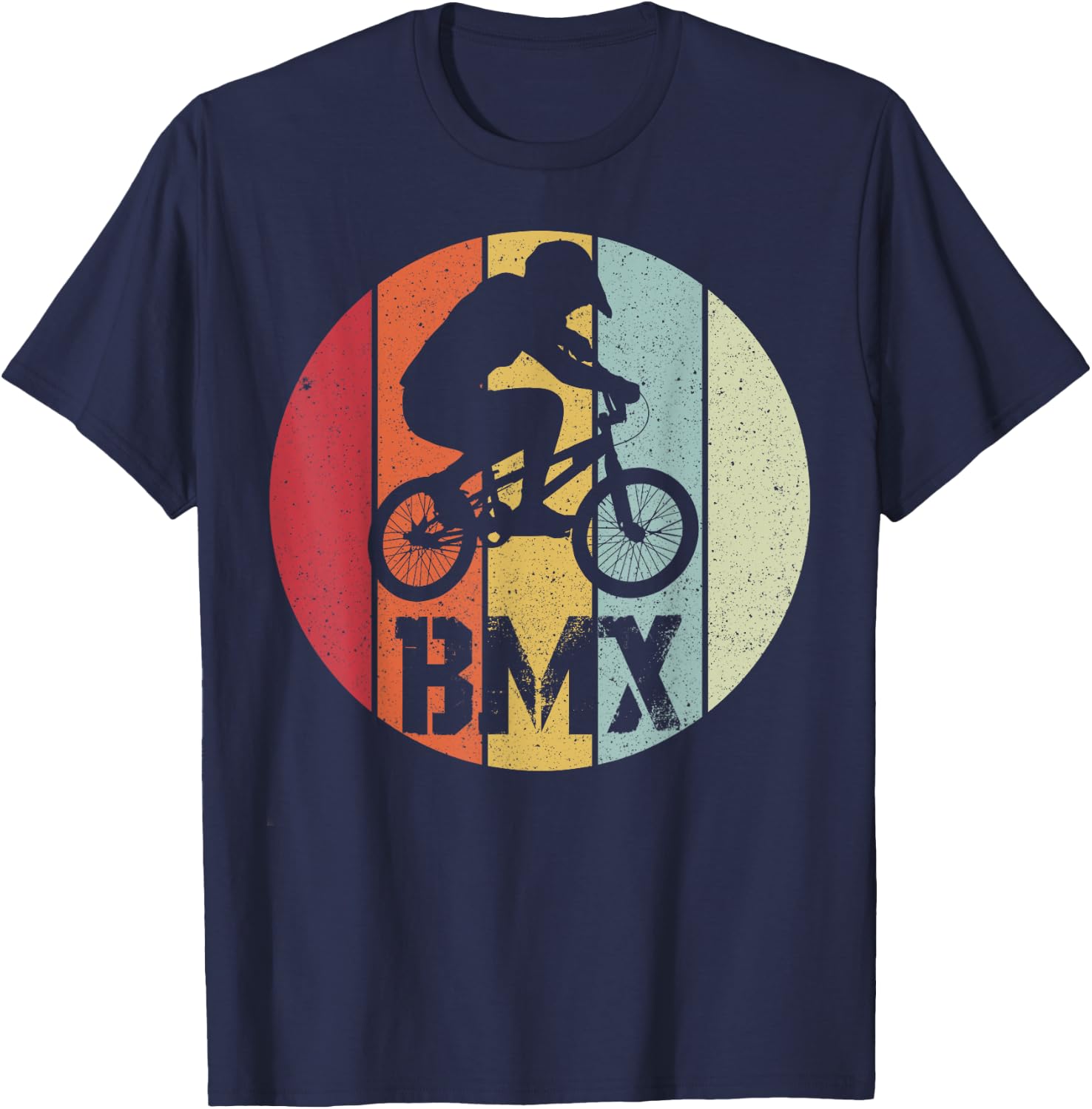 BMX cool retro fan gift motif for boy girl T-Shirt - T-Shirt | Navy