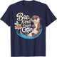 Cute Bee And Otter Be Kind Pun T-Shirt - T-Shirt | Navy