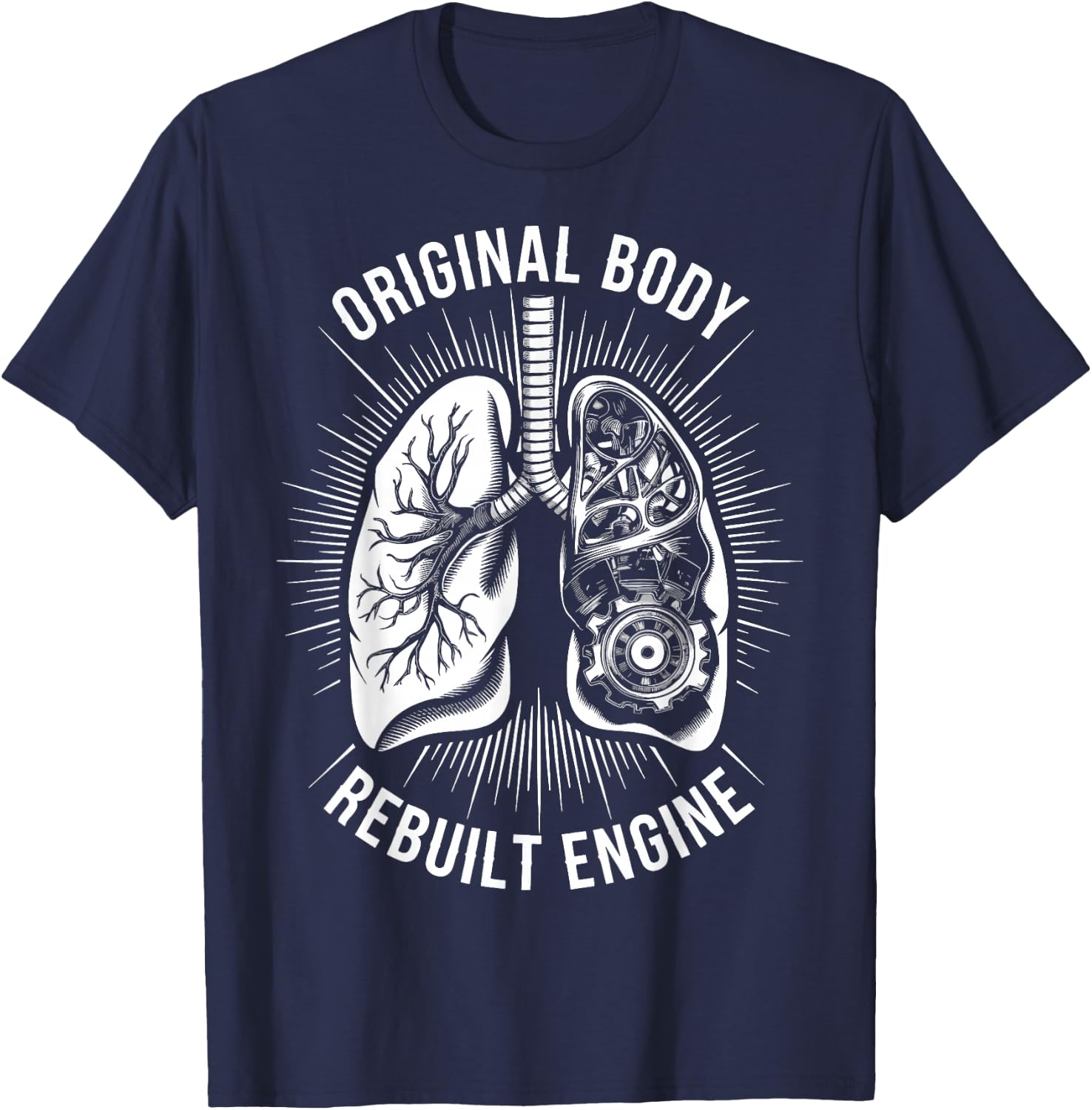 Original Body Rebuilt Engine T-Shirt - T-Shirt | Navy
