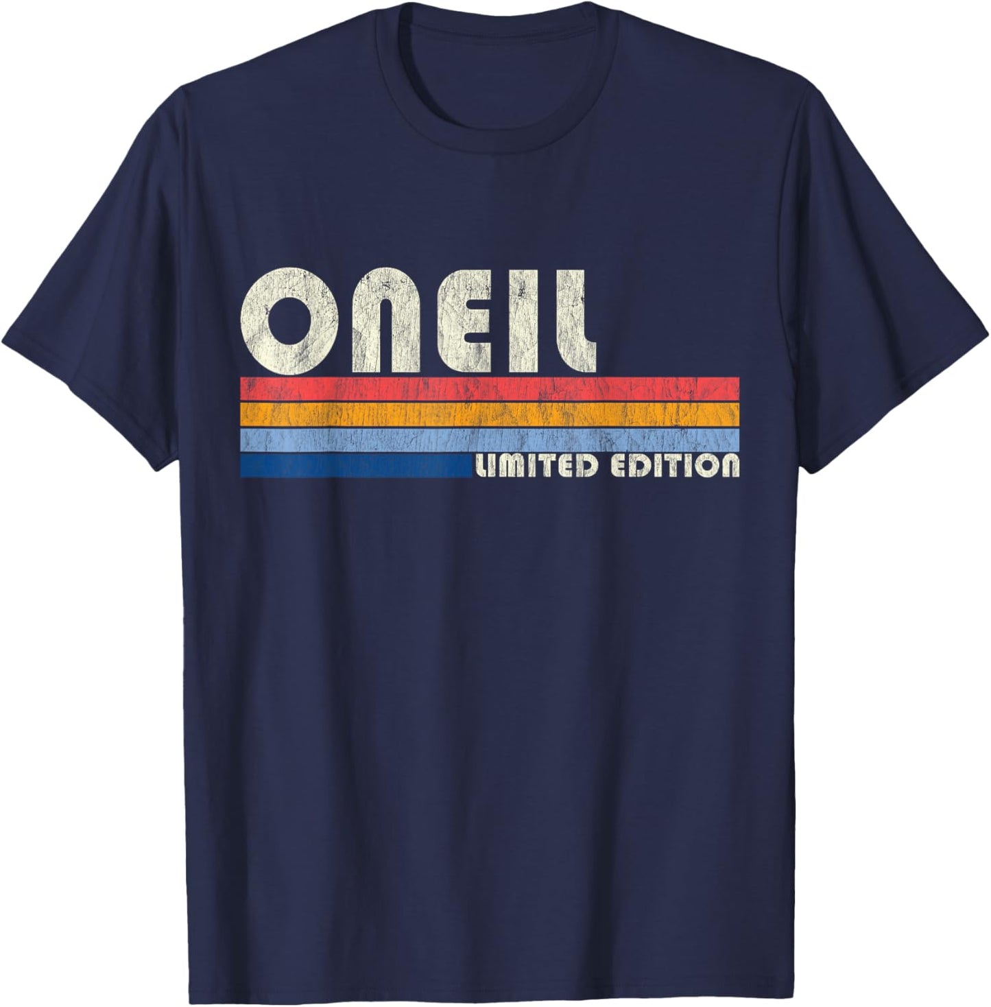 ONEIL Surname Funny Retro Vintage 80s 90s Gifts Men Women T-Shirt - T-Shirt | Navy