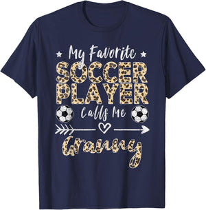 My Favorite Soccer Player Calls Me Granny Soccer T-Shirt - T-Shirt | Navy