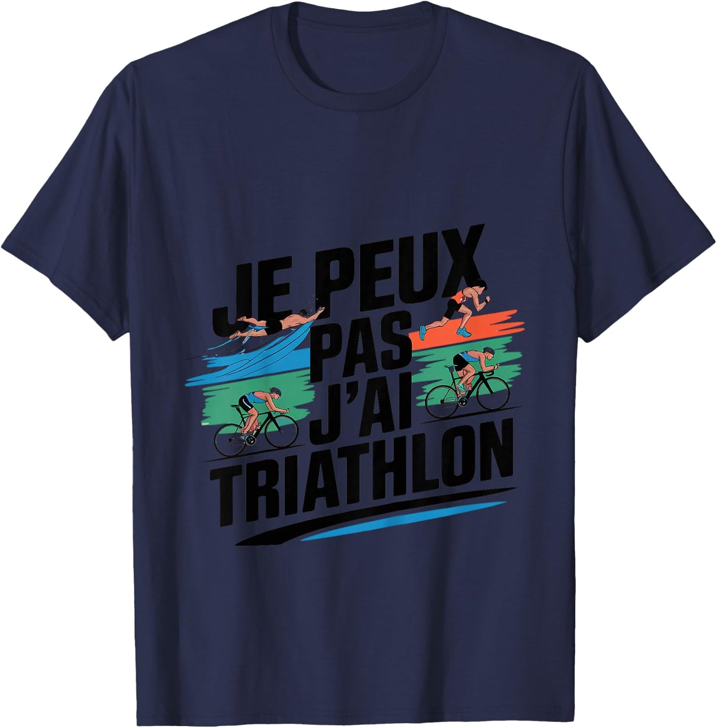Child I can not I Triathlon - Humor Triathlete Triathlon , grey, 2 T-Shirt - T-Shirt | Navy