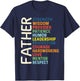 Strength Wisdom Love Inspirational Dad Fathers Day Saying T-Shirt - T-Shirt | Navy
