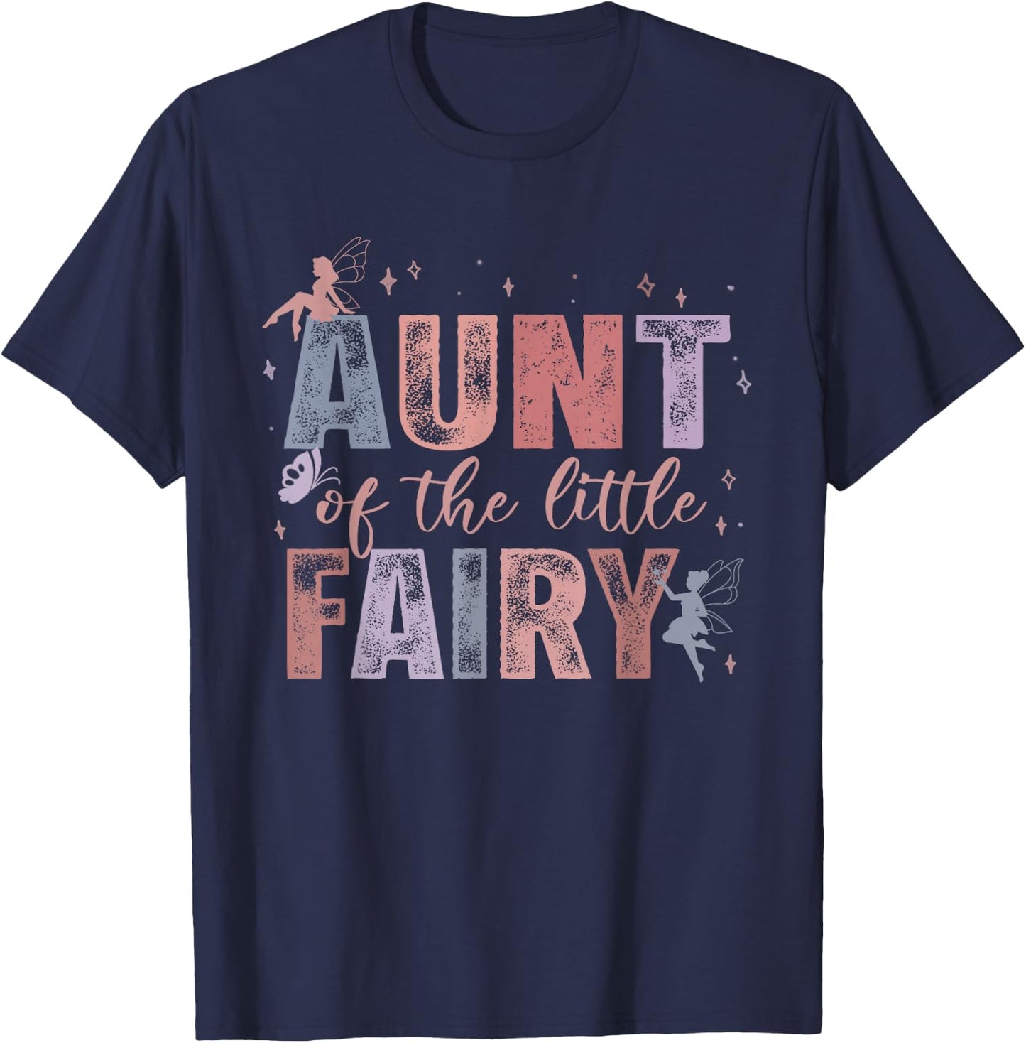 Aunt of The Little Fairy 1St Birthday Girl Fairytale T-Shirt - T-Shirt | Navy