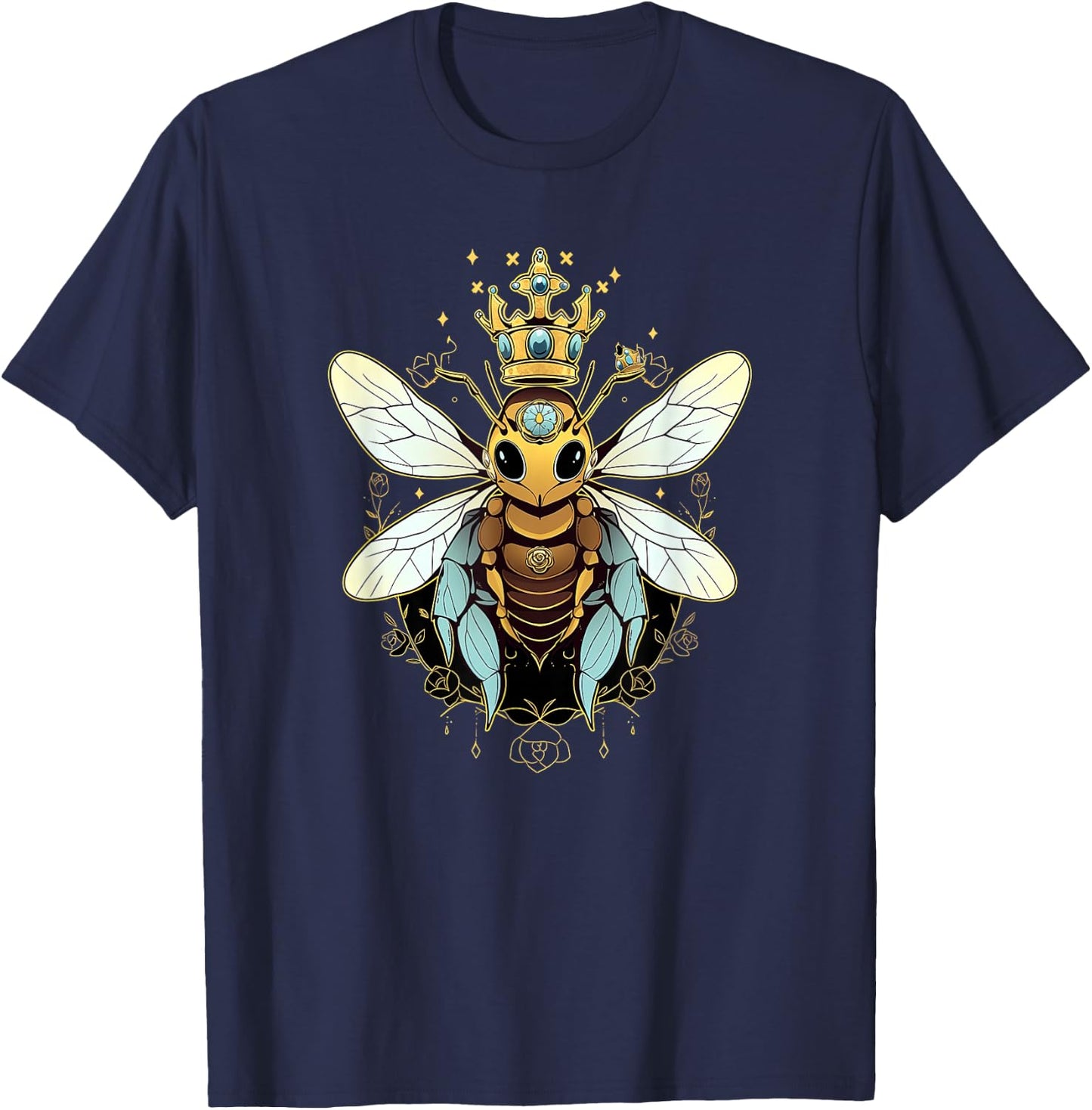 Queen bee and Honey Beekeeper Beekeeping T-Shirt - T-Shirt | Navy