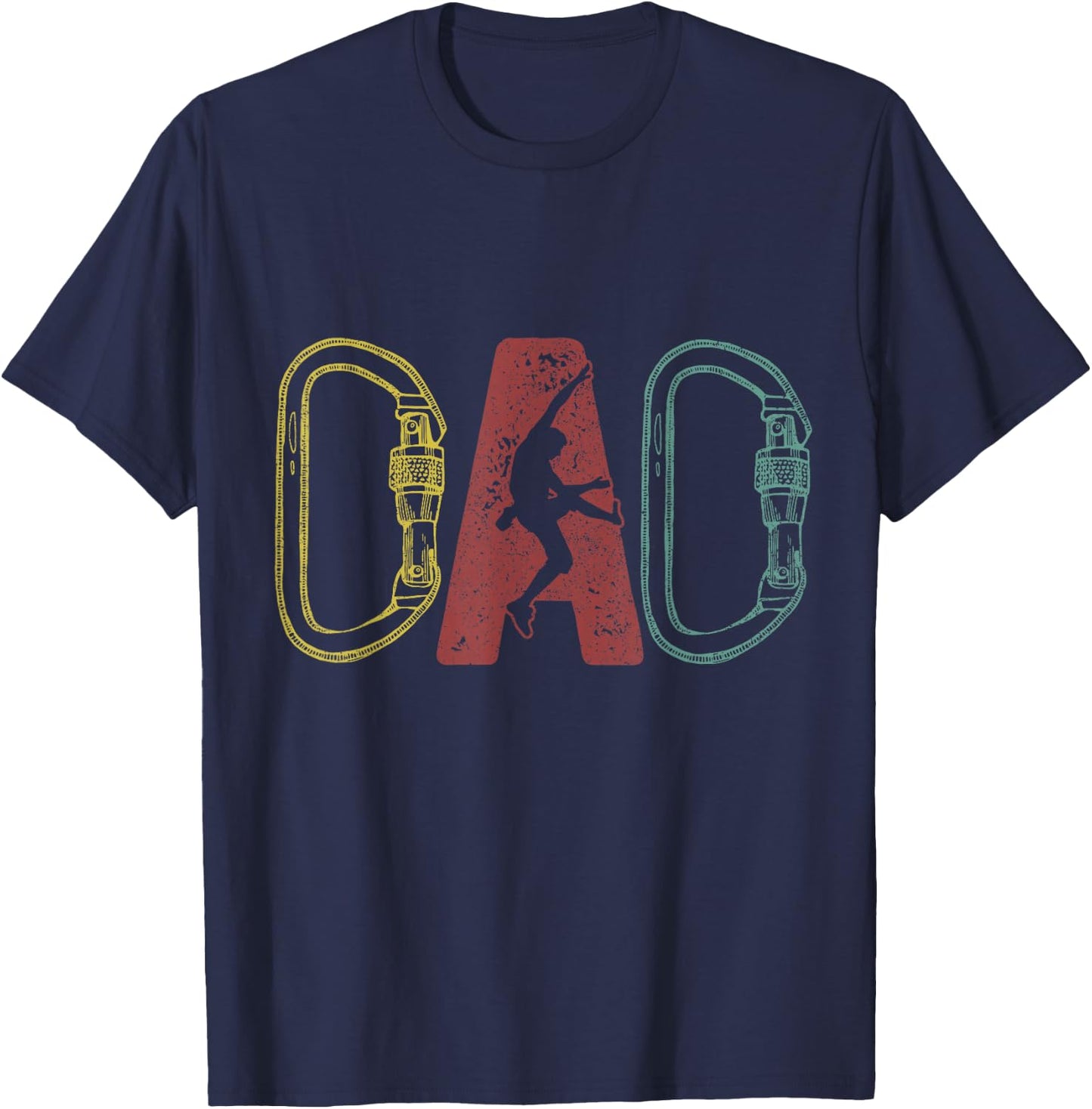 Climbing Dad Rock Climber Bouldering Father's Day T-Shirt - T-Shirt | Navy