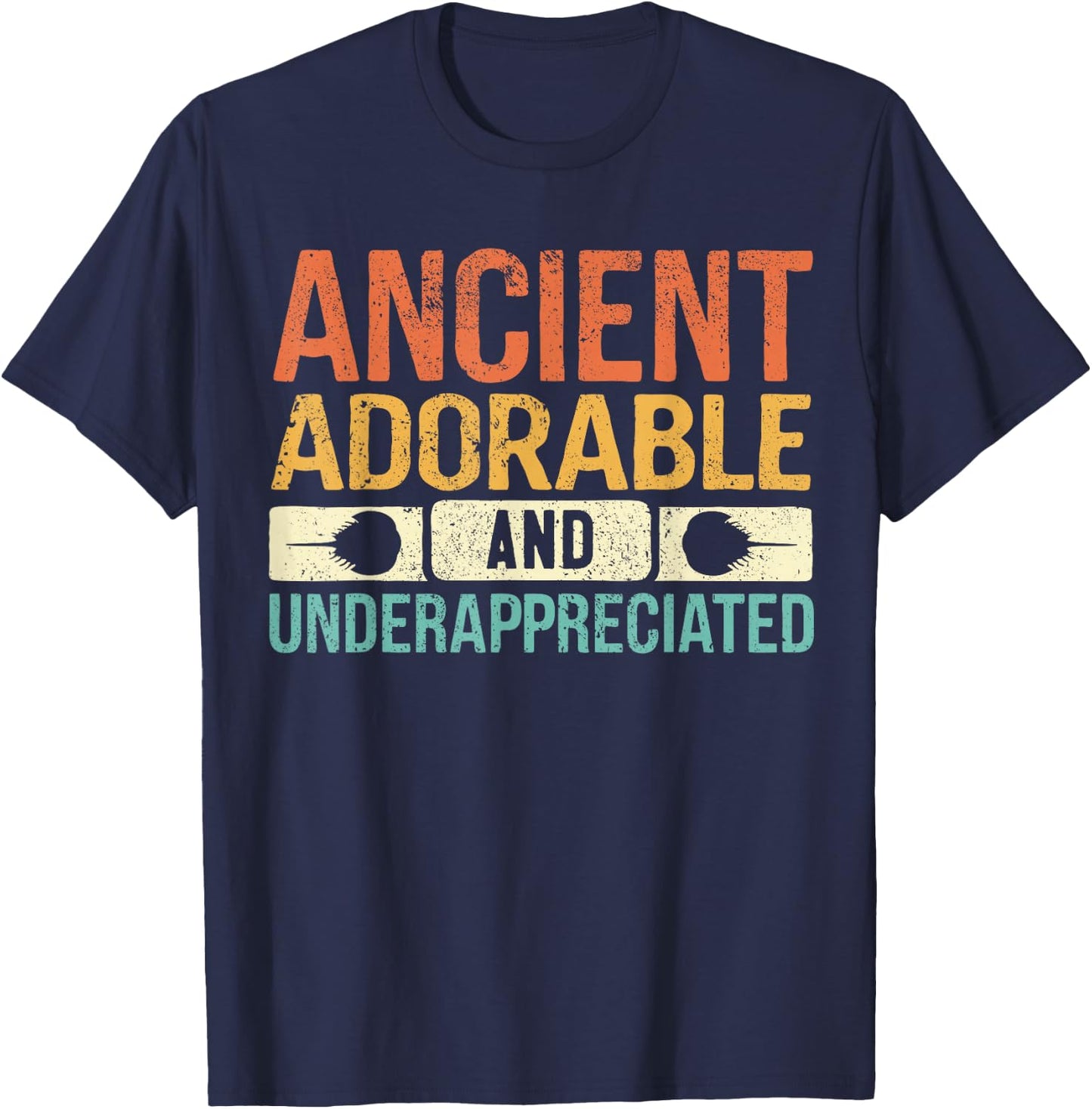 Ancient Adorable Horseshoe Crabs T-Shirt - T-Shirt | Navy