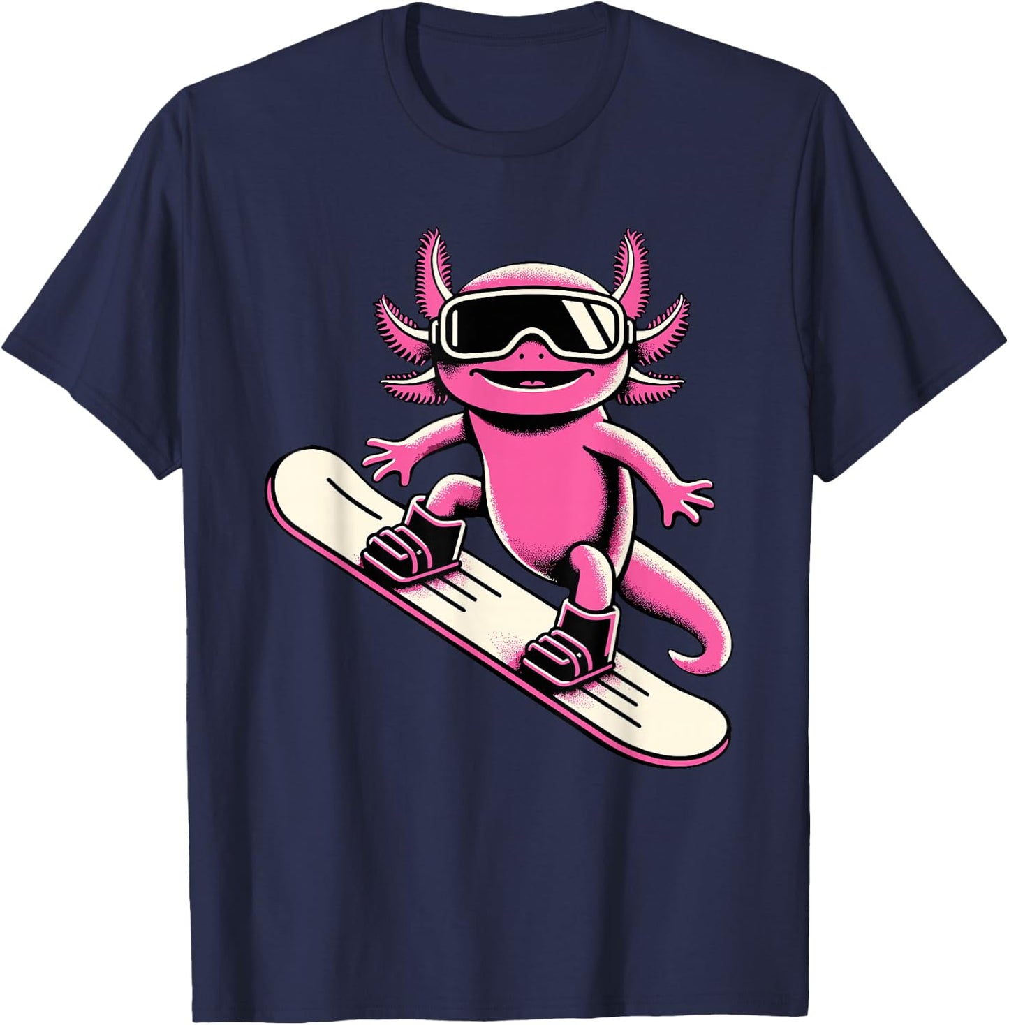 Snowboarding Axolotl Snow Board Snowboard Women T-Shirt - T-Shirt | Navy