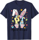 Happy Easter Physical Therapy PT Therapist Bunny Eggs T-Shirt - T-Shirt | Navy