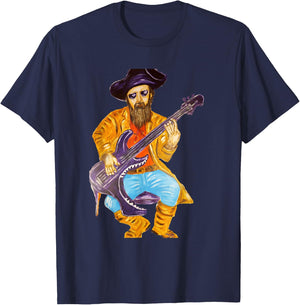 Pirat Arteritz with Guitar 2021 Plus 5 Mumzy Maria Uberstein T-Shirt - T-Shirt | Navy