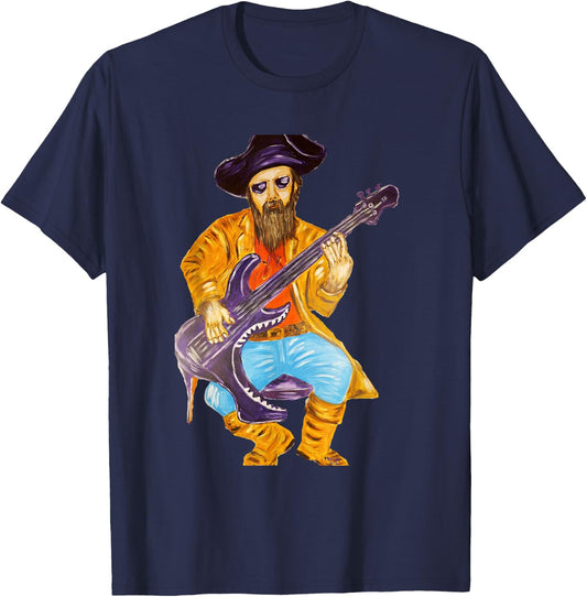 Pirat Arteritz with Guitar 2021 Plus 5 Mumzy Maria Uberstein T-Shirt - T-Shirt | Navy