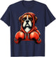 Funny Kickboxing or Boxing Boxer Dog T-Shirt - T-Shirt | Navy