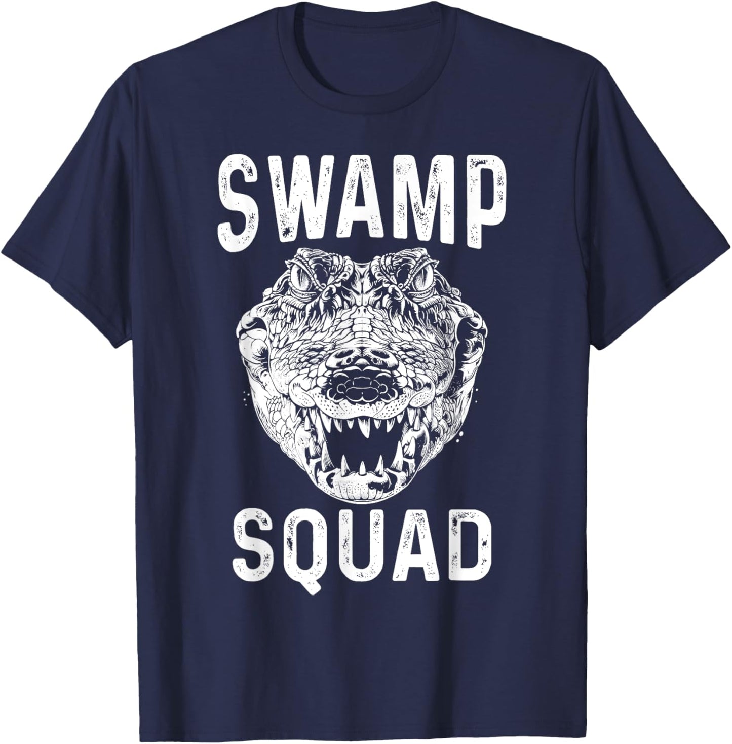 Swamp Alligator Squad Reptile Gator Lovers Funny T-Shirt - T-Shirt | Navy