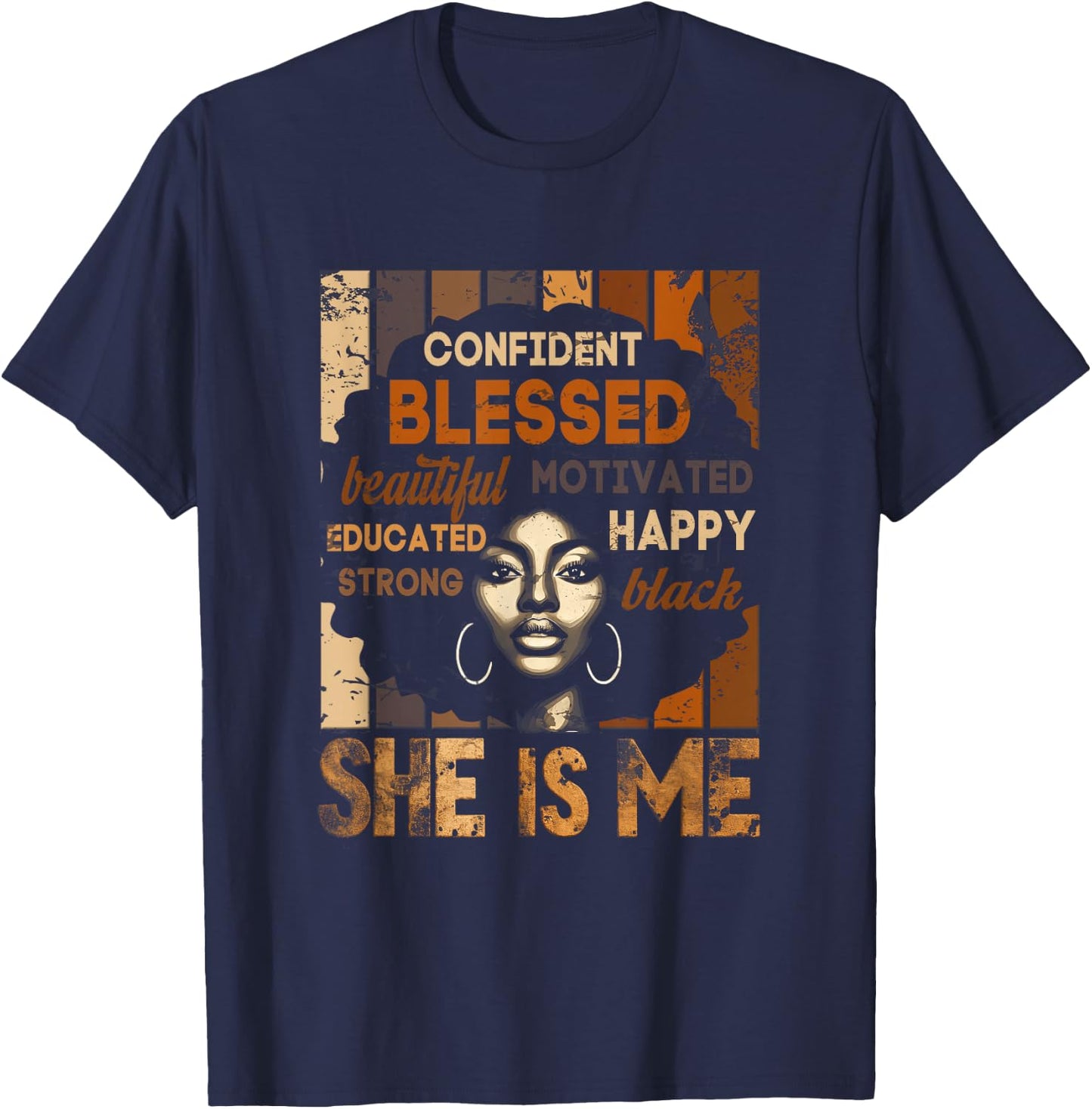 Confident Blessed T-Shirt - T-Shirt | Navy