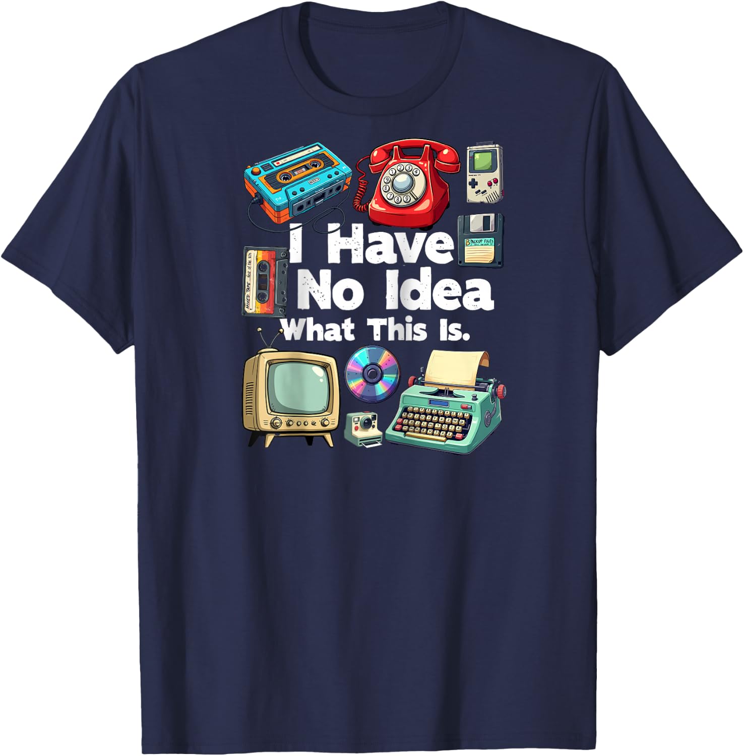 I Have No Idea What This Is 80s Bro 1980s Fashion 80 party Raglan Baseball T-Shirt - T-Shirt | Navy