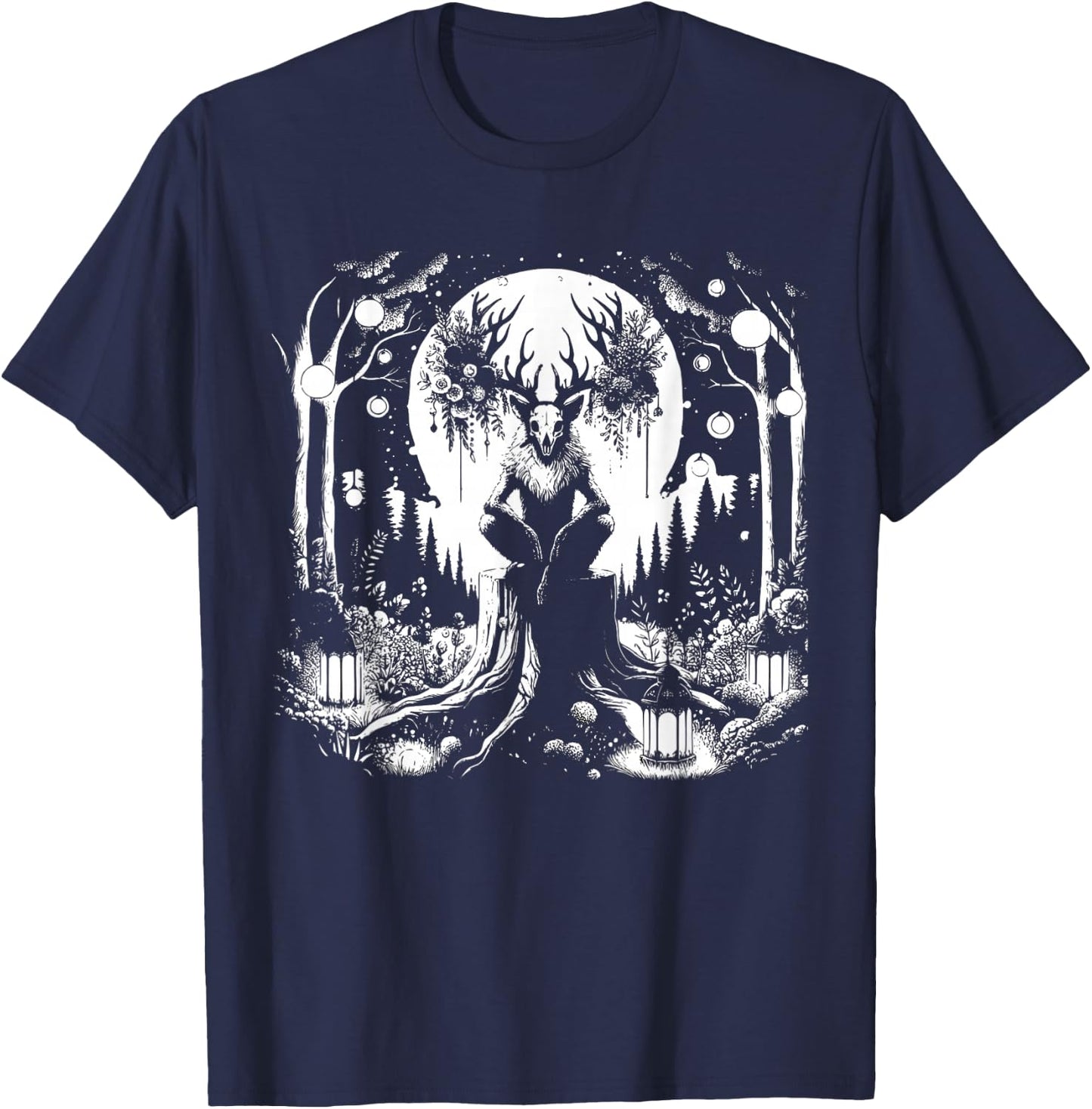 Wendigo Folklore Creature Cryptid Fantasy Monster Wendigo T-Shirt - T-Shirt | Navy