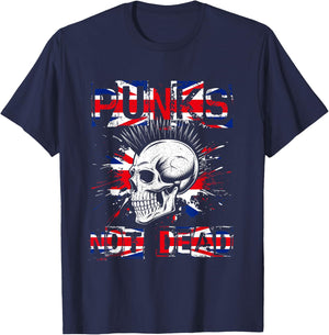 Punks Not Dead Punk Vintage , black, S T-Shirt - T-Shirt | Navy