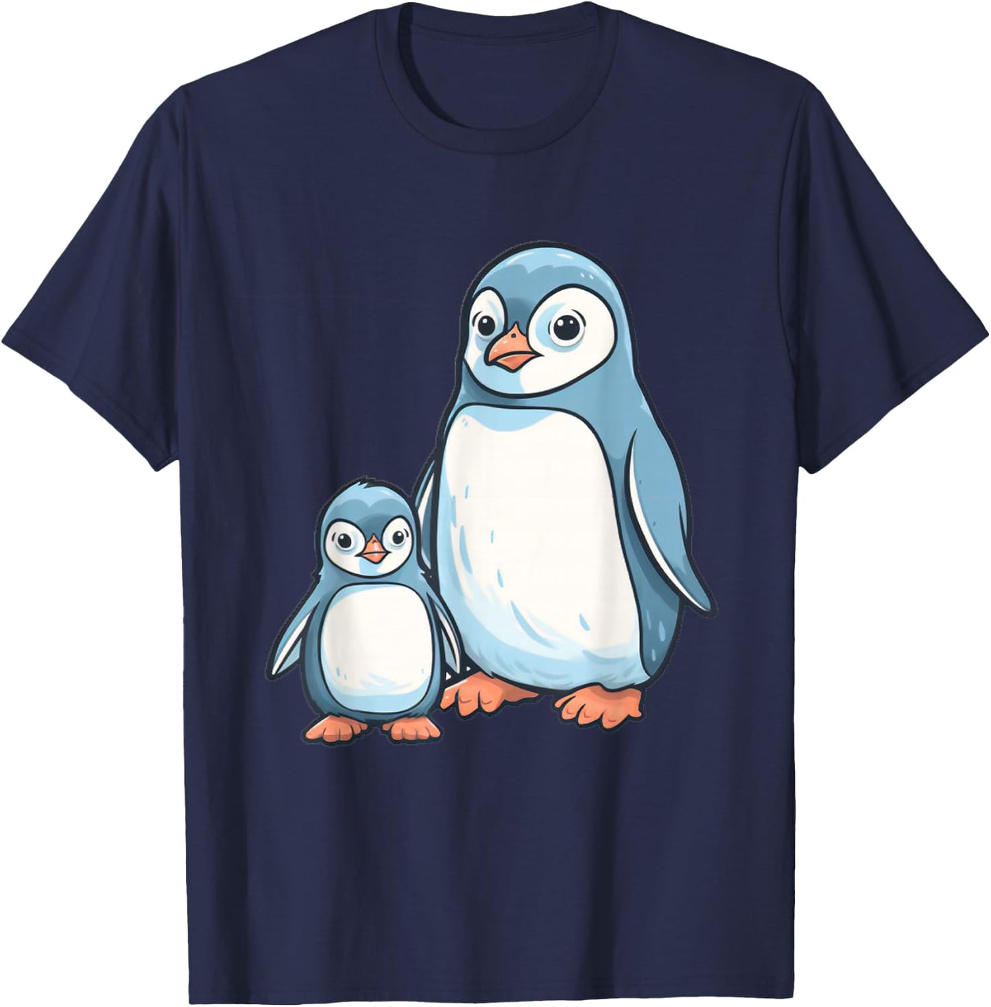 Mom and Baby Penguin Cute Mother's Day T-Shirt - T-Shirt | Navy