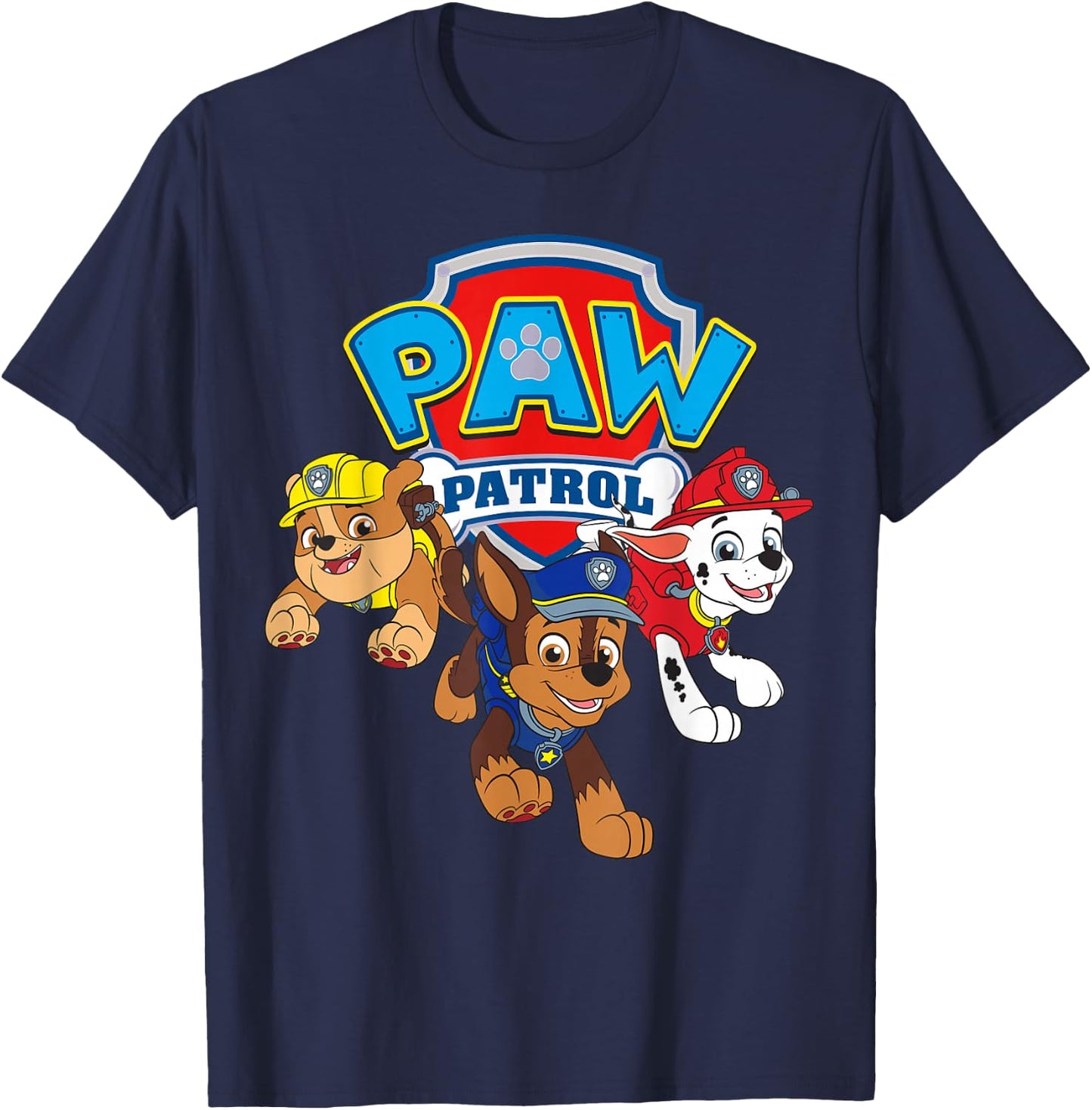 Paw Patrol Pup Trio T-Shirt - T-Shirt | Navy