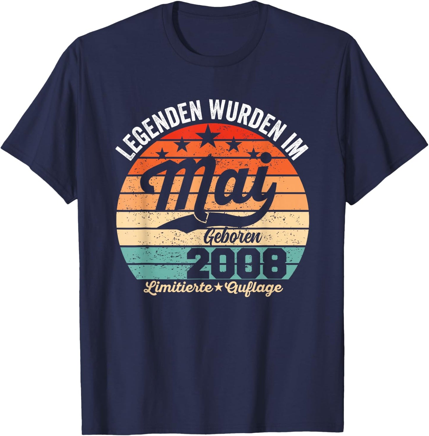 18. Geburtstag Geschenk Mann Legenden Sind Im Mai 2008 T-Shirt - T-Shirt | Navy