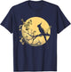 Cockatiel Parrot Lover Bird Moon and Flower T-Shirt - T-Shirt | Navy