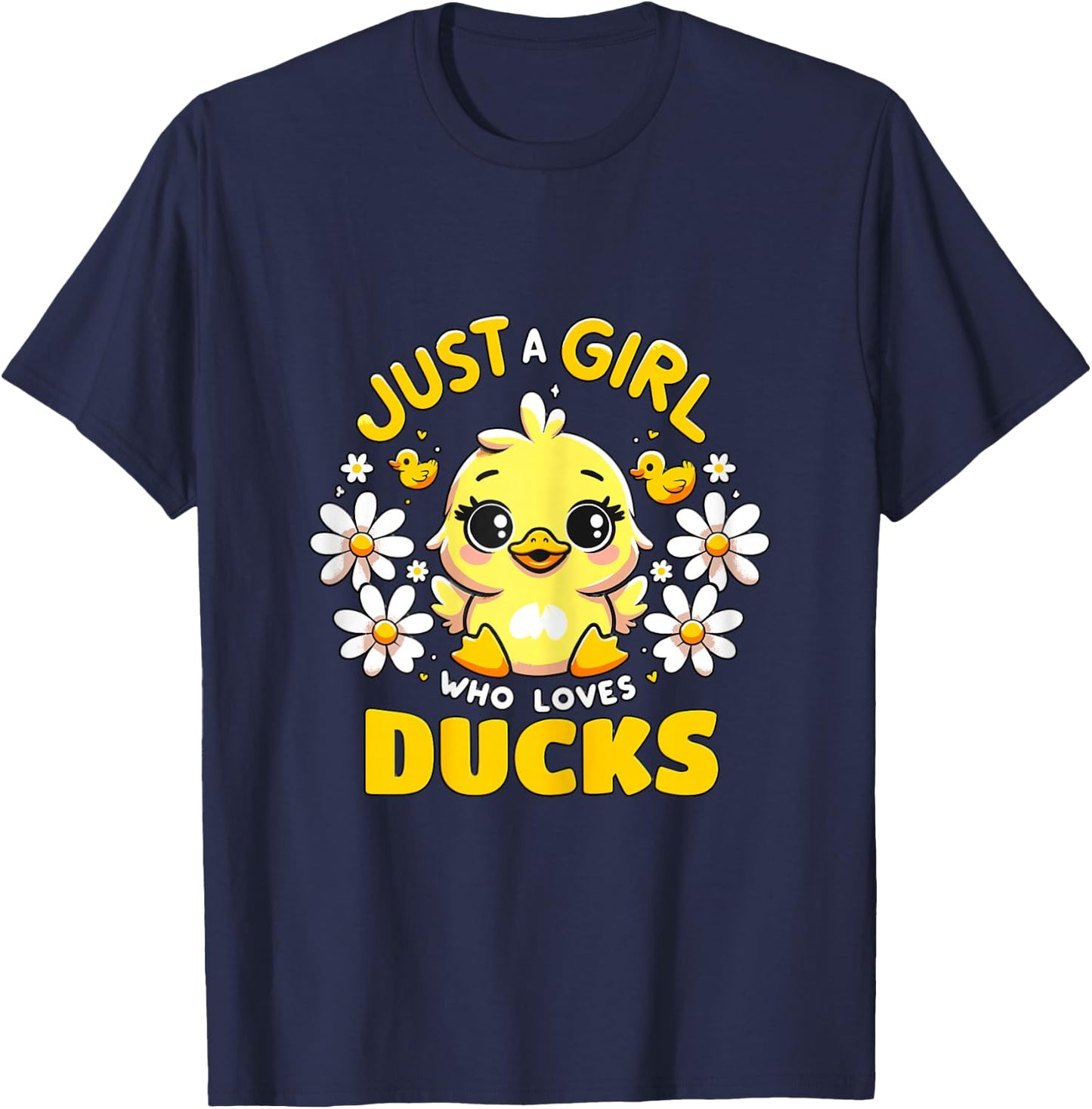 Just a Girl who loves Ducks T-Shirt - T-Shirt | Navy