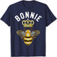 Bonnie Name Bonnie Birthday Gifts Queen Crown Bee Bonnie T-Shirt - T-Shirt | Navy