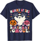 Mommy Of The Birthday Ghoul Groovy Halloween Ghost Spooky T-Shirt - T-Shirt | Navy