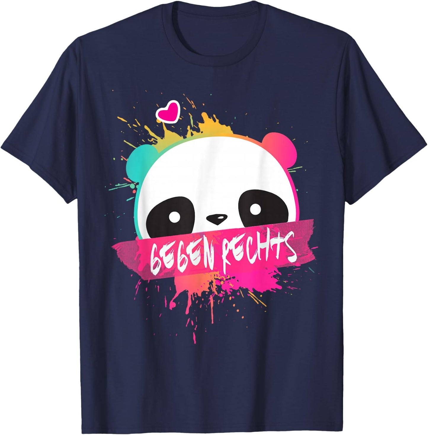 GEGEN RECHTS: Zeichen setzen gegen Rechts! T-Shirt - T-Shirt | Navy