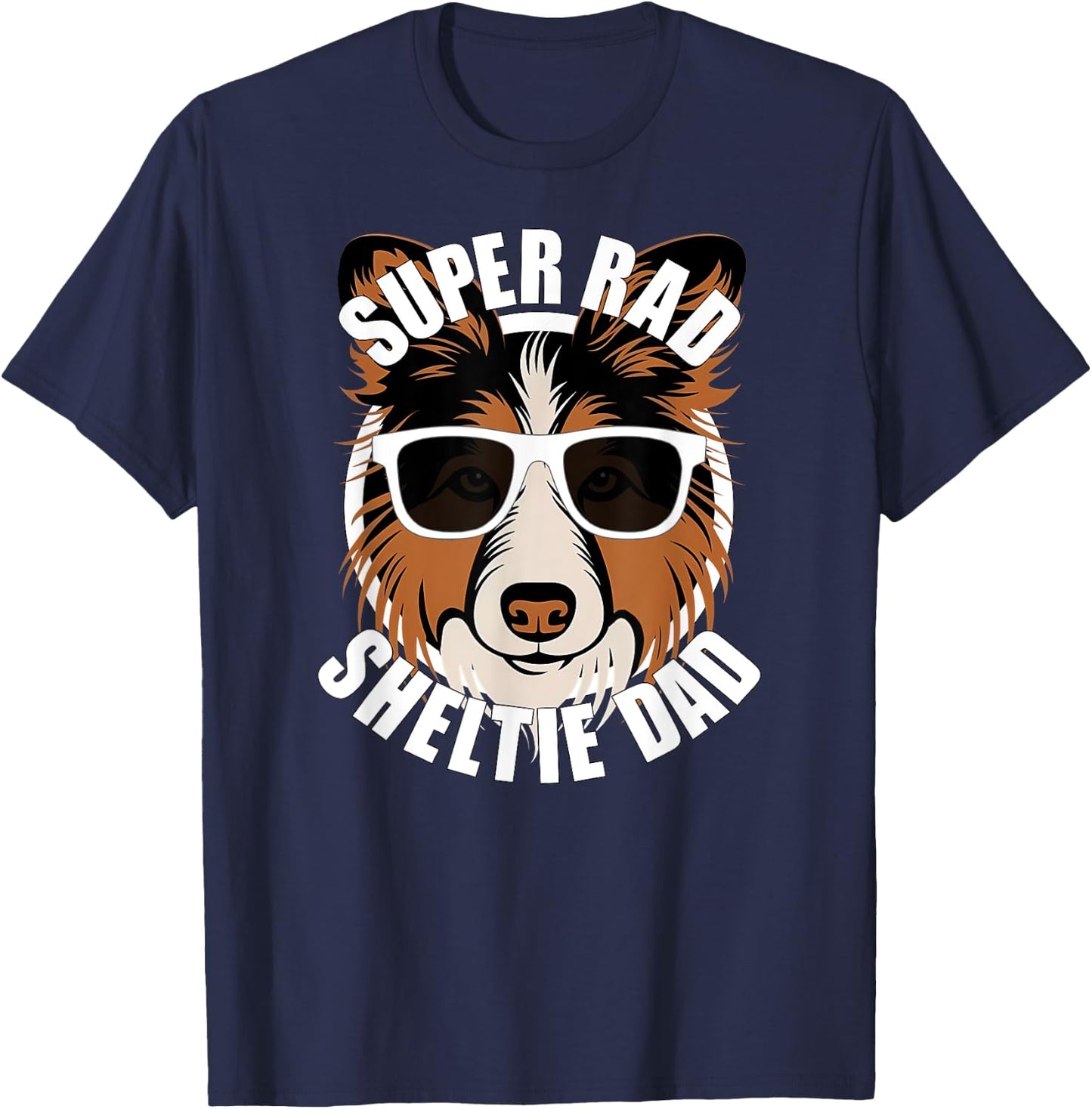 Sheltie Dad Funny Father’s Day Shetland Sheepdog Dog Men's T-Shirt - T-Shirt | Navy