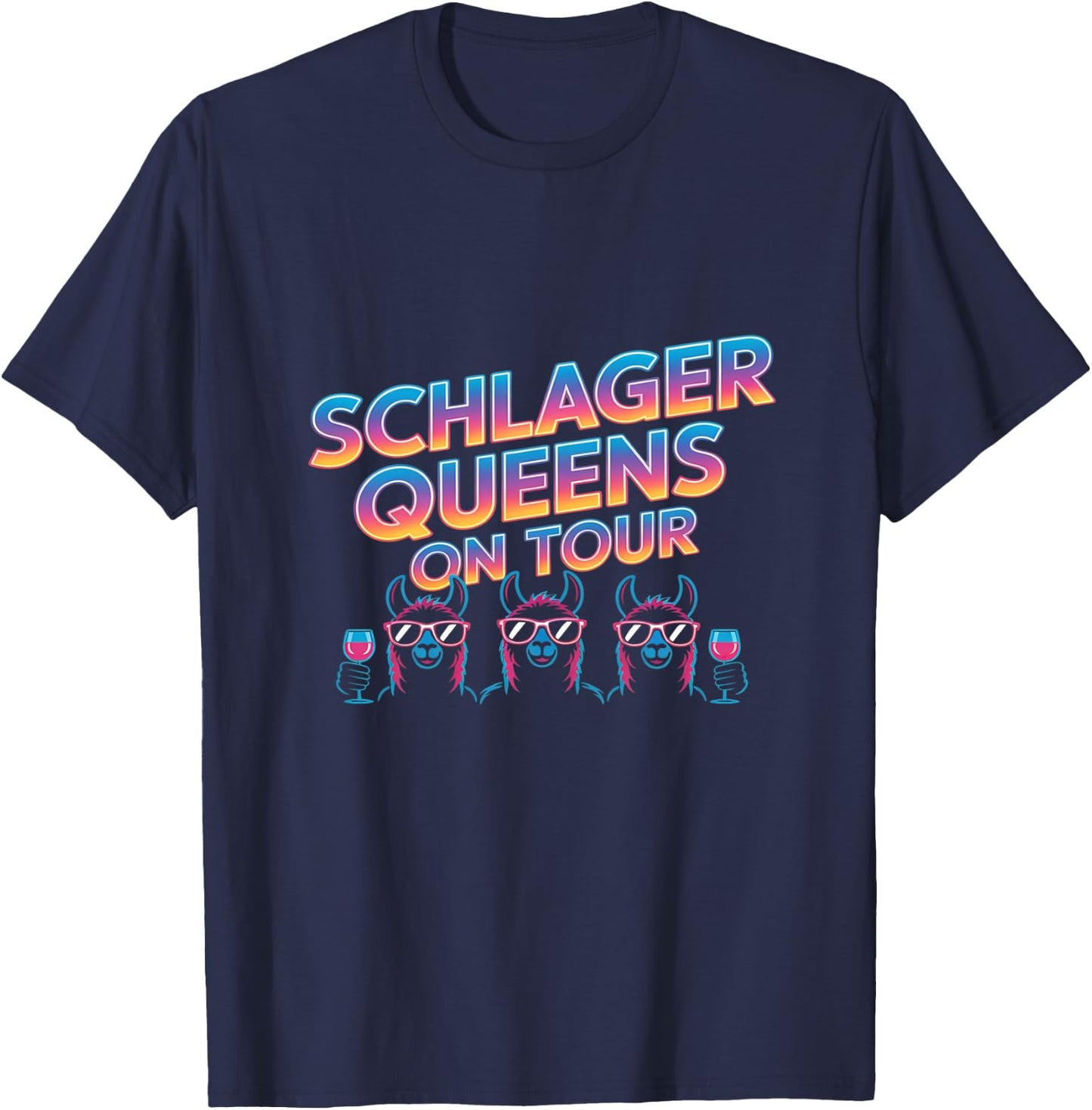 Schlager Queens On Tour Party Mädels JGA Crew Premium T-Shirt - T-Shirt | Navy