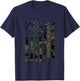 Longshoreman United States Distressed Camo w US Flag T-Shirt - T-Shirt | Navy