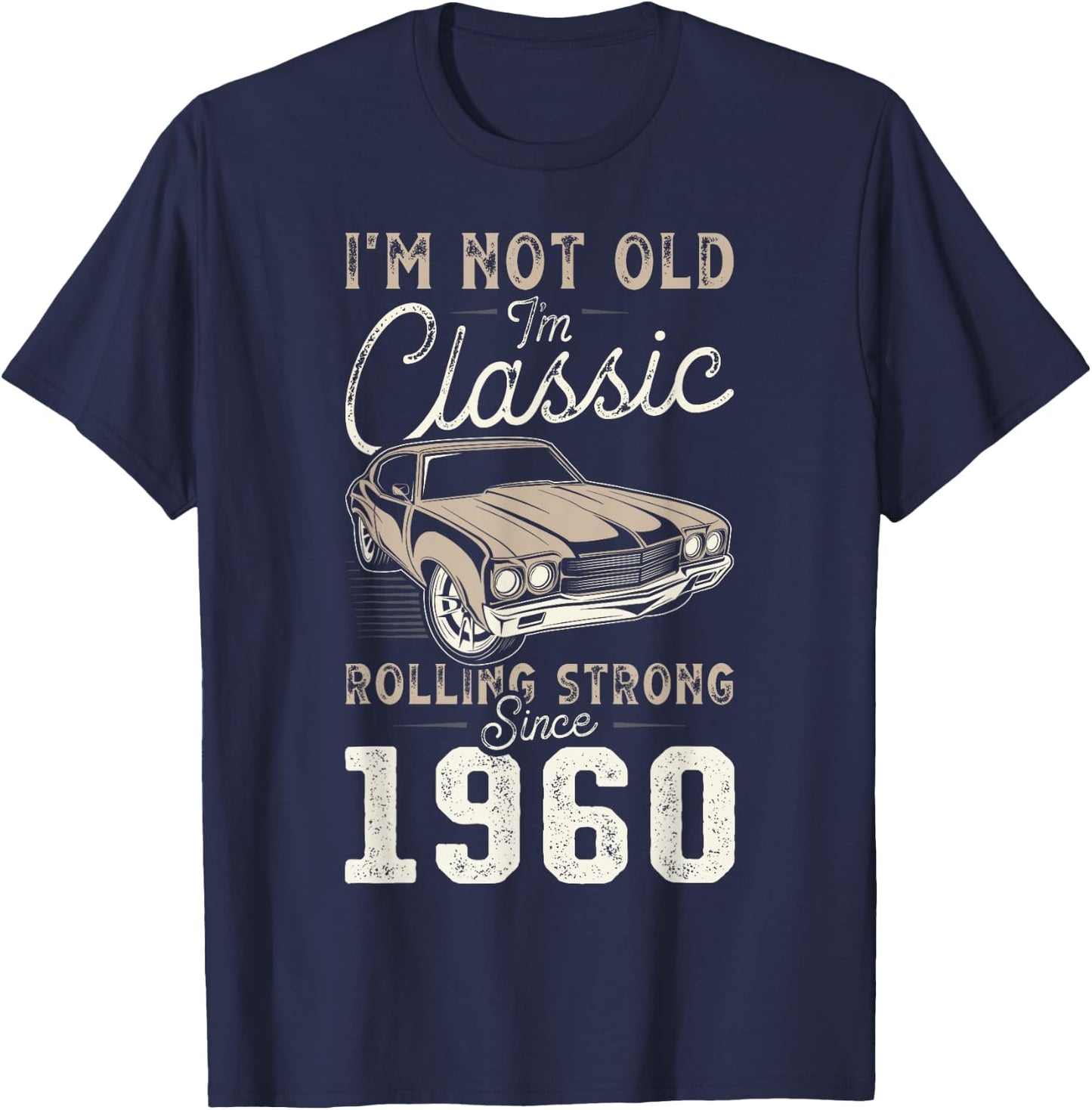 Oldtimer Jahrgang 1960 66. Geburtstag T-Shirt - T-Shirt | Navy