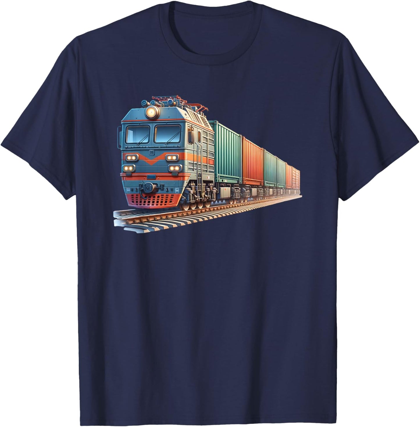 Kids Cargo Train , Black, S T-Shirt - T-Shirt | Navy