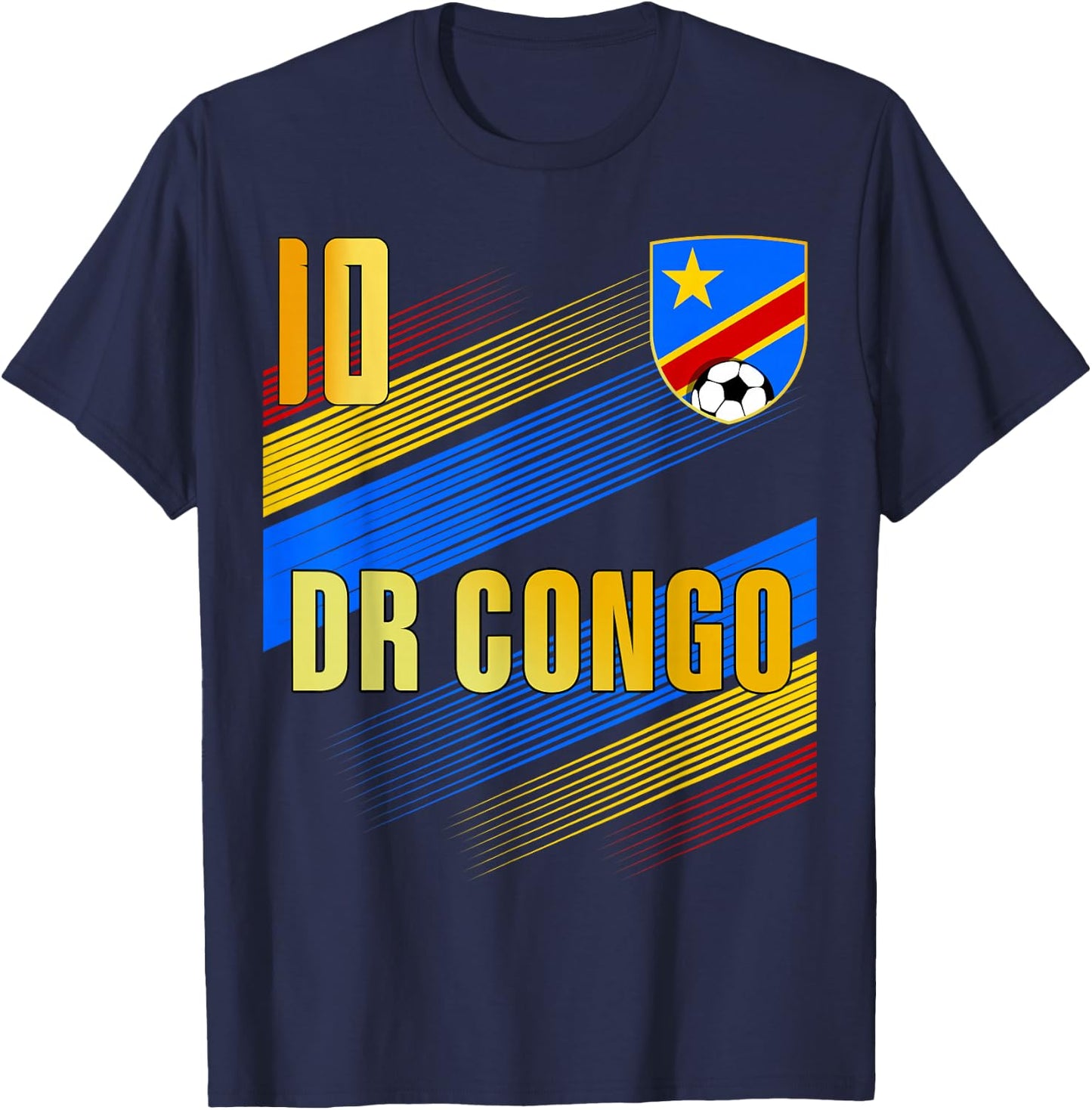 DR Congo Flag Congolese Pride Lovers T-Shirt - T-Shirt | Navy