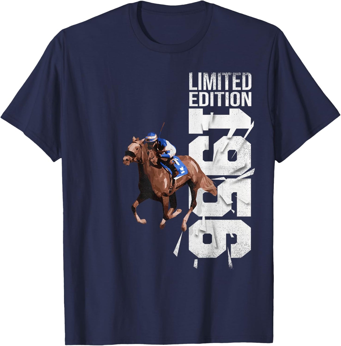 Jockey-Cheval-Course Vintage 1956 Anniversaire Cheval T-Shirt - T-Shirt | Navy