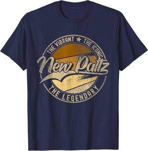 New Paltz NY | New York | Vintage Distressed T-Shirt - T-Shirt | Navy