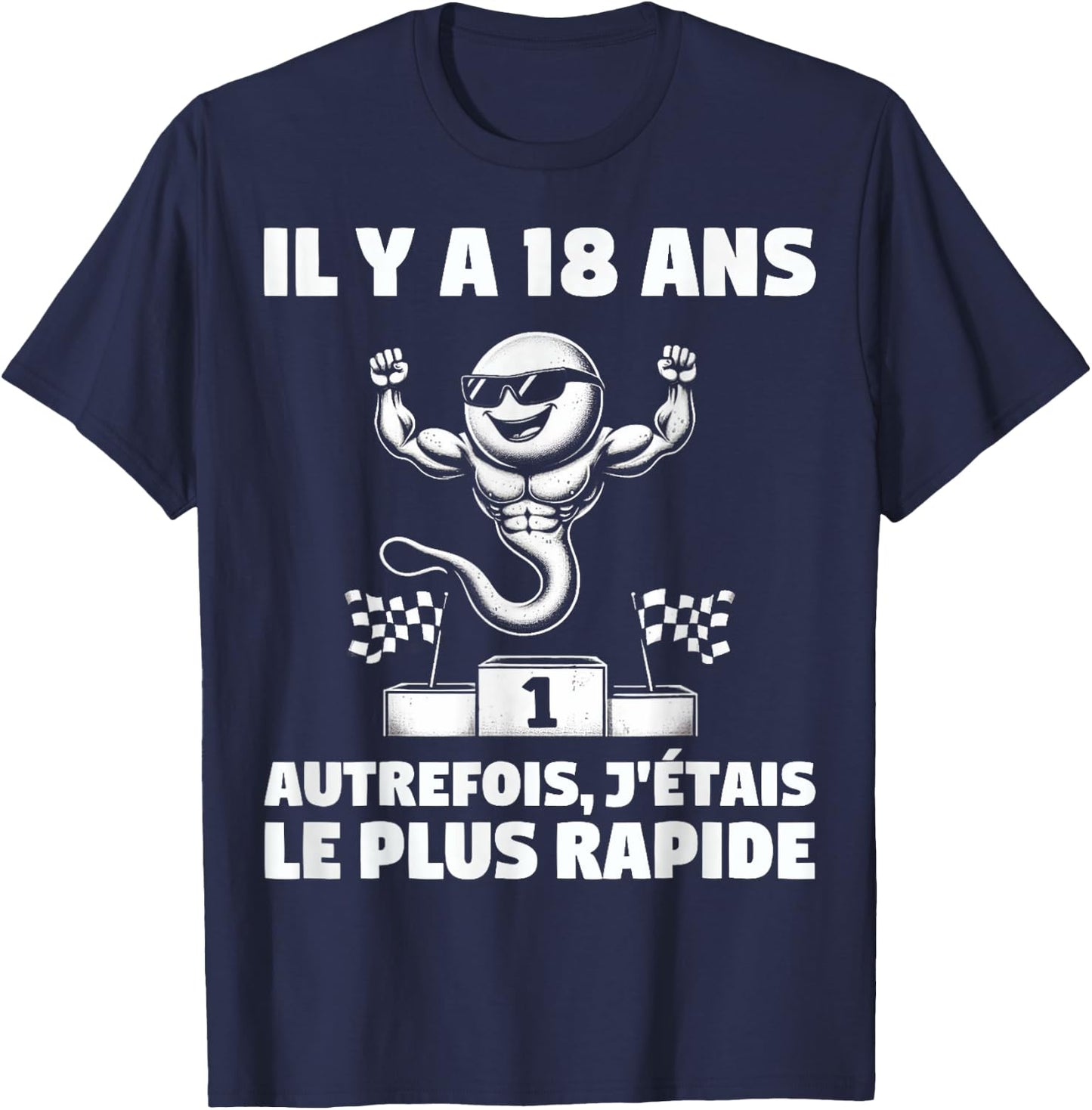 18 Years Ago I Was The Fastest Seed , Black, S T-Shirt - T-Shirt | Navy