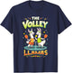 Funny Llamas Play Pickleball The Volley Llamas Paddle Court T-Shirt - T-Shirt | Navy
