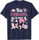 18th Birthday Cowgirl Eighteen Year Old Cow Girl Bday Party T-Shirt - T-Shirt | Navy
