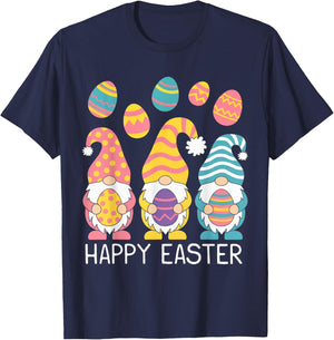 Gnomies Easter Shirts Girls Kids Eggs Gnomes T-Shirt - T-Shirt | Navy