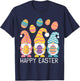 Gnomies Easter Shirts Girls Kids Eggs Gnomes T-Shirt - T-Shirt | Navy