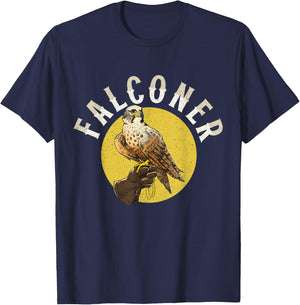 Falconer Owner Falcons Falconry Falcon Falconer T-Shirt - T-Shirt | Navy