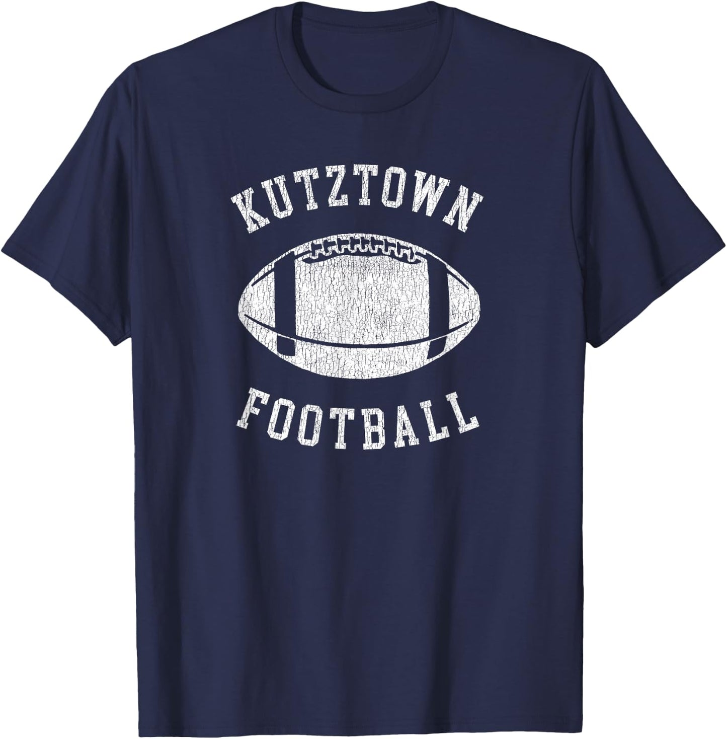 Kutztown Football Distressed Vintage 80's Throwback Classic T-Shirt - T-Shirt | Navy
