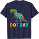 Happy Dot Day 2024 Dino Dinosaur Graphic Kids Teachers T-Shirt - T-Shirt | Navy