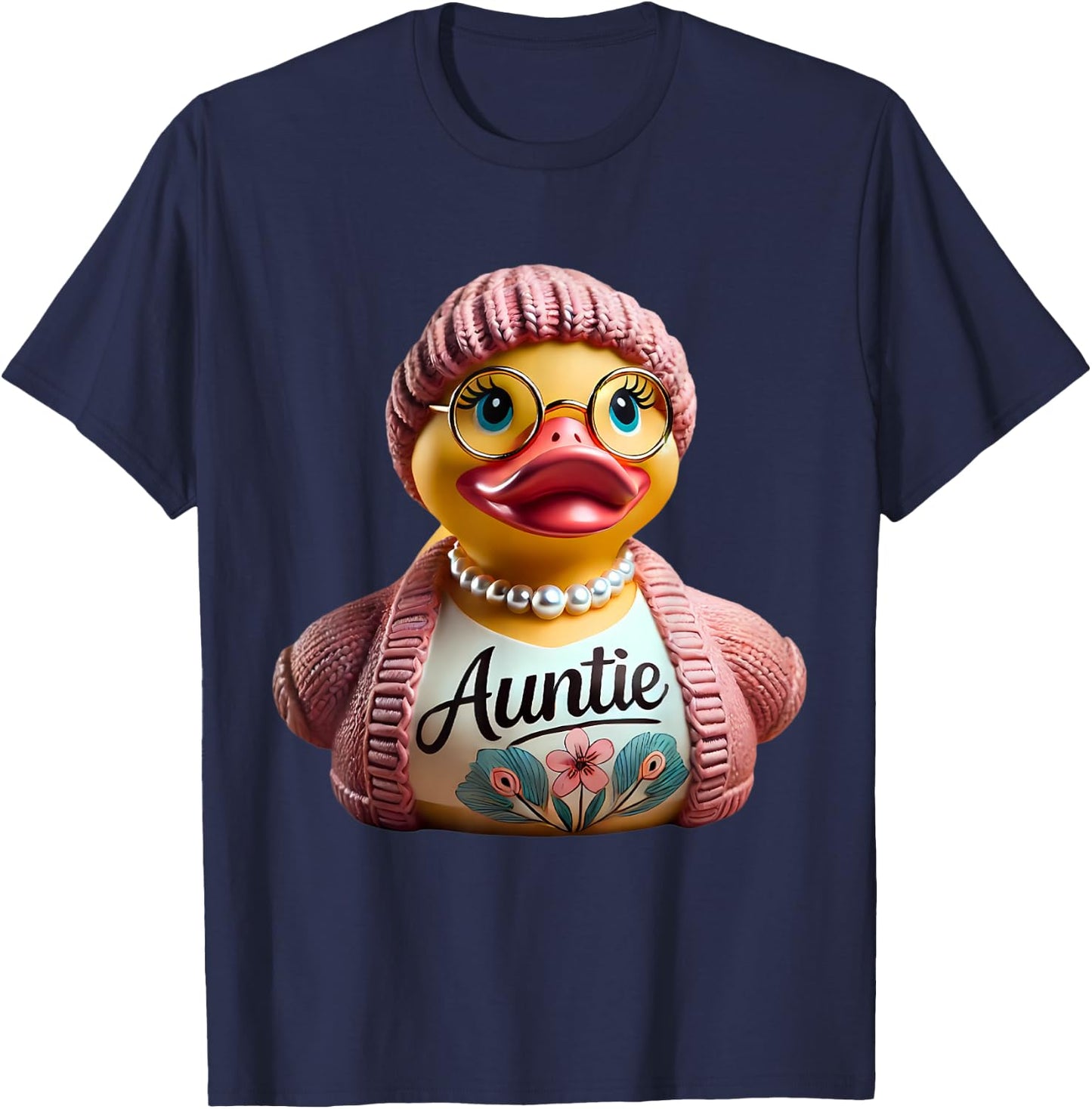 Auntie Rubber Duck Aunt Family T-Shirt - T-Shirt | Navy
